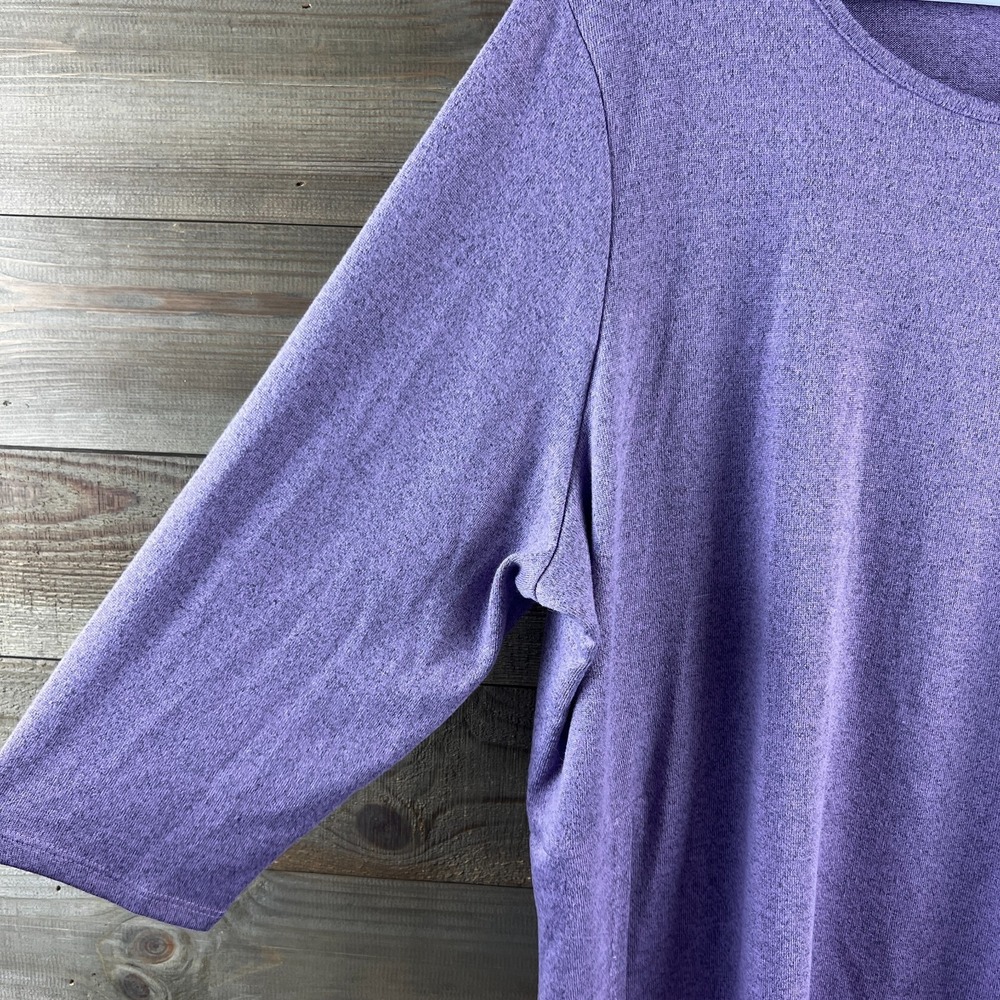D & Co Essentials Womens Shirt 3/4 Sleeve Round‎ Neck Tunic Basic Minimalist XL - Picture 4 of 8